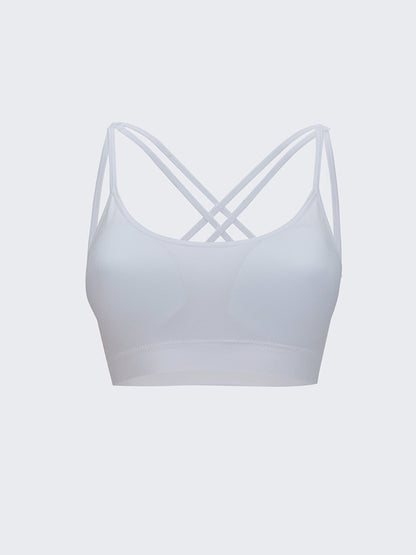 Non-wired, non-padded, plain sports bra