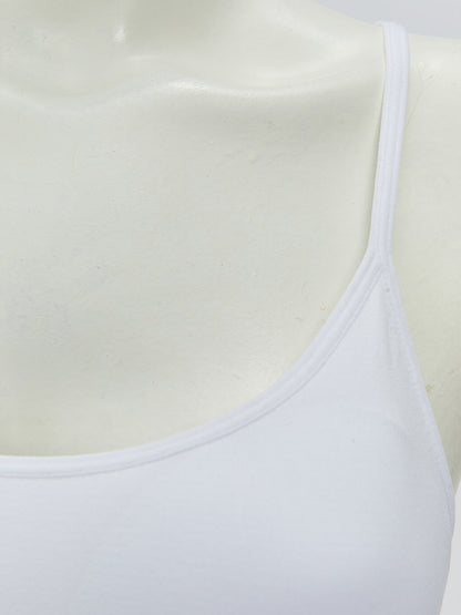 Non-wired, non-padded, plain sports bra