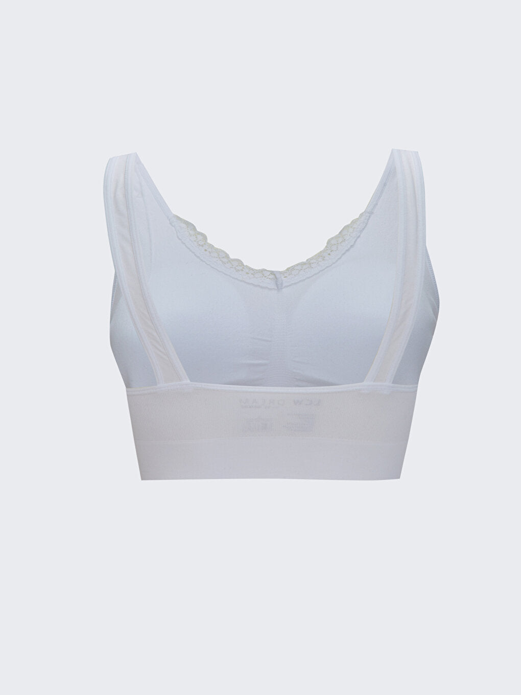 Non-wired, unpadded lace bra