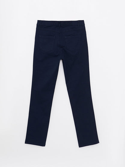 Skinny Fit Basic Gabardine Girl's Trousers