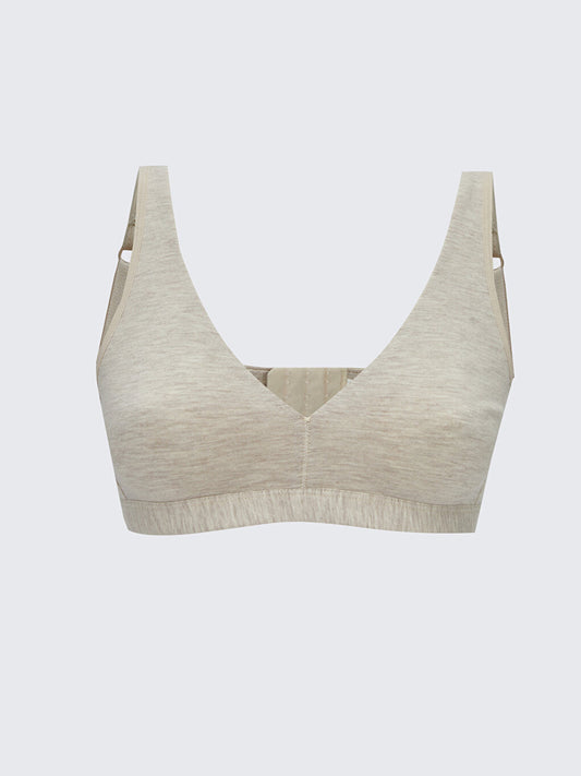 Non-wired, unpadded plain bra