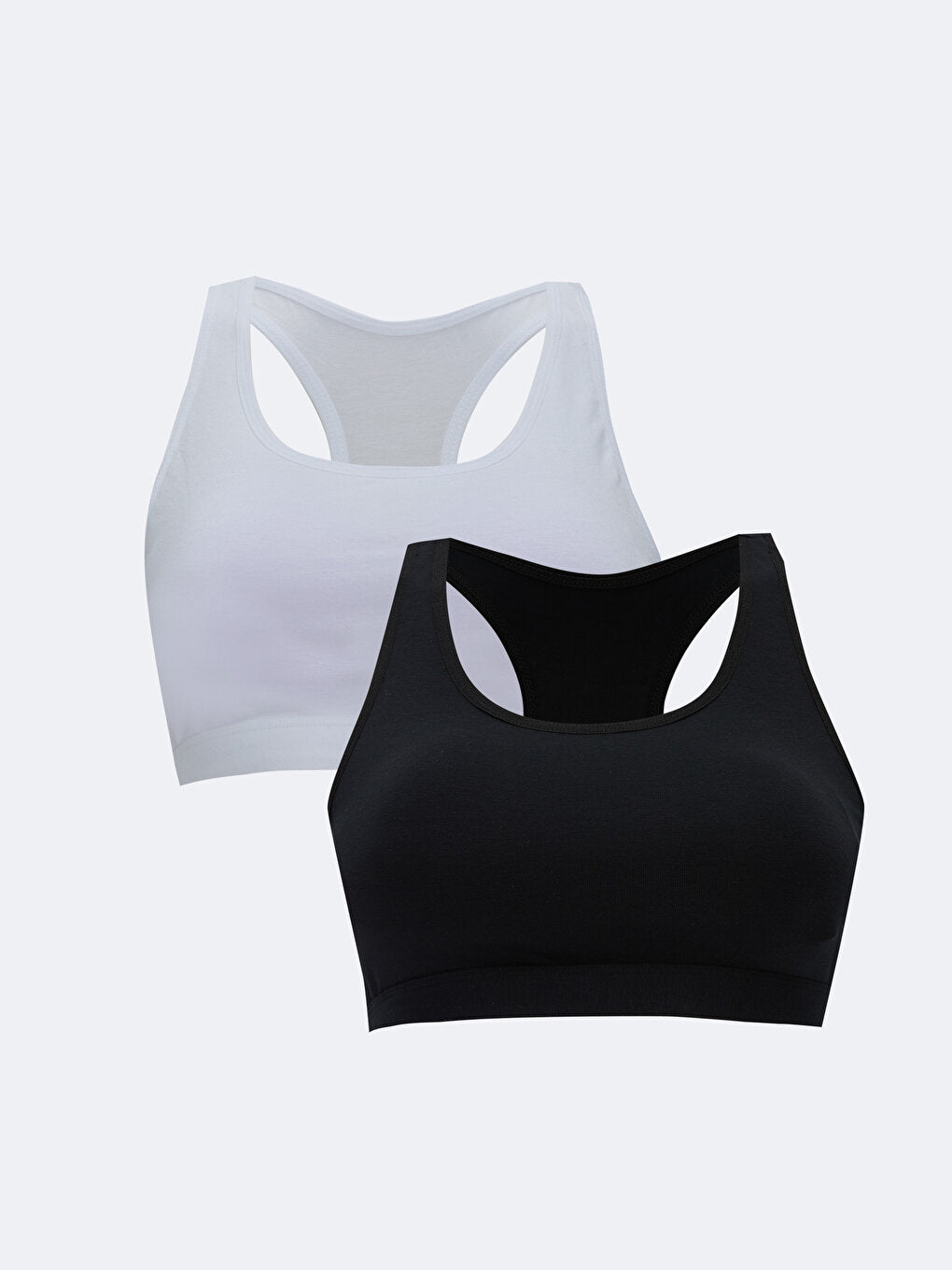 U-Neck Plain Non-Wireless Bustier Bra Pack of 2