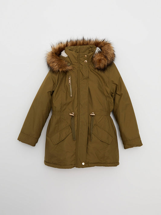 Hooded Basic Girl's Parka