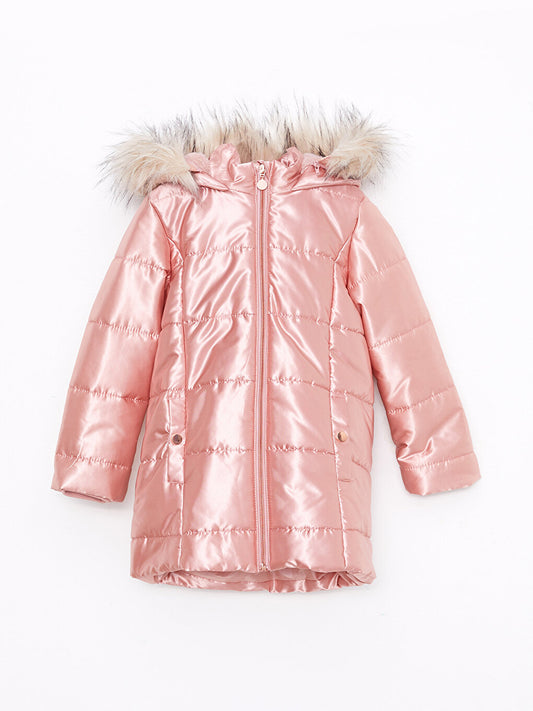 Hooded Basic Girl's Coat