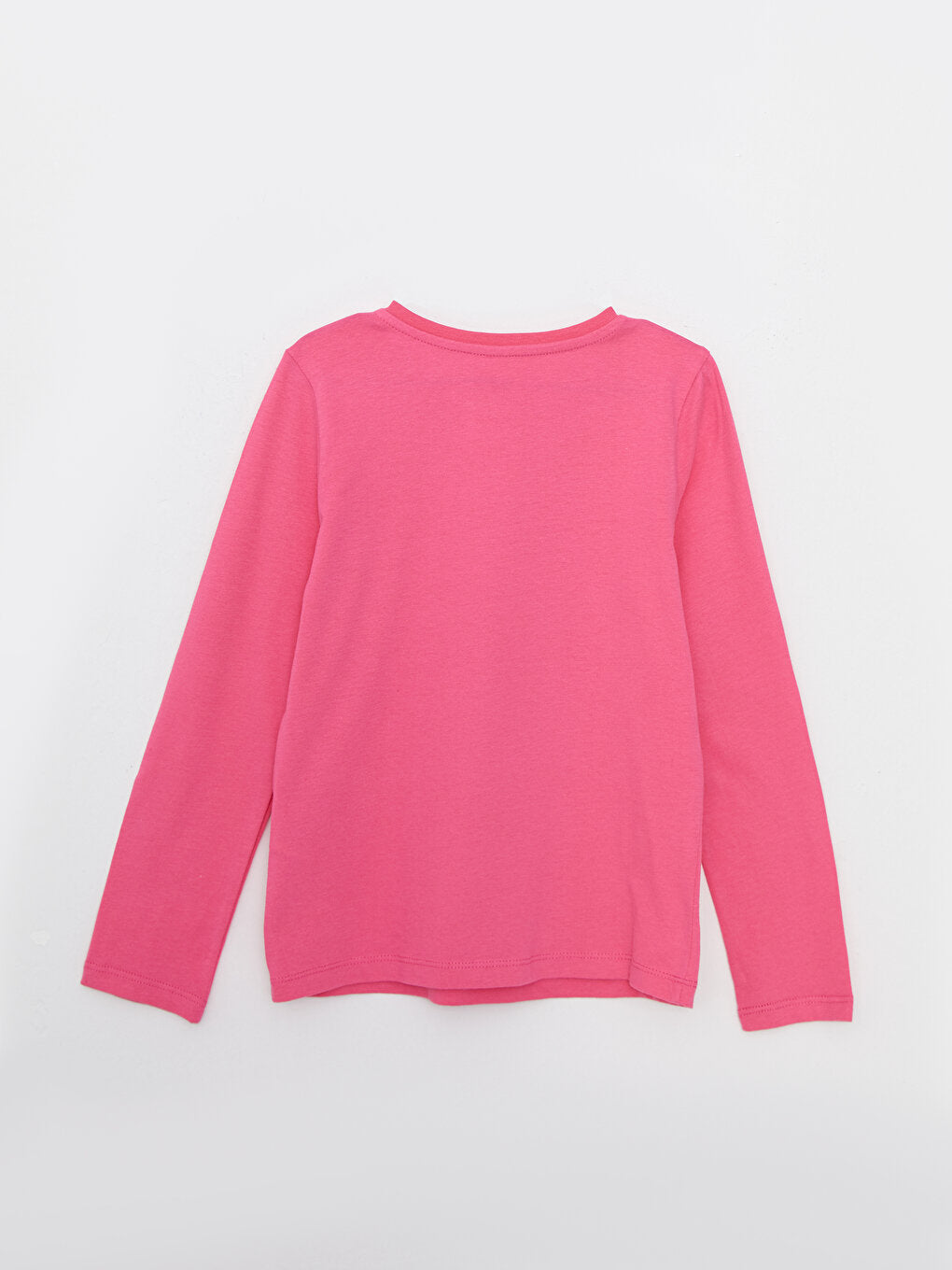 Crew Neck Basic Long Sleeve Girl's T-Shirt