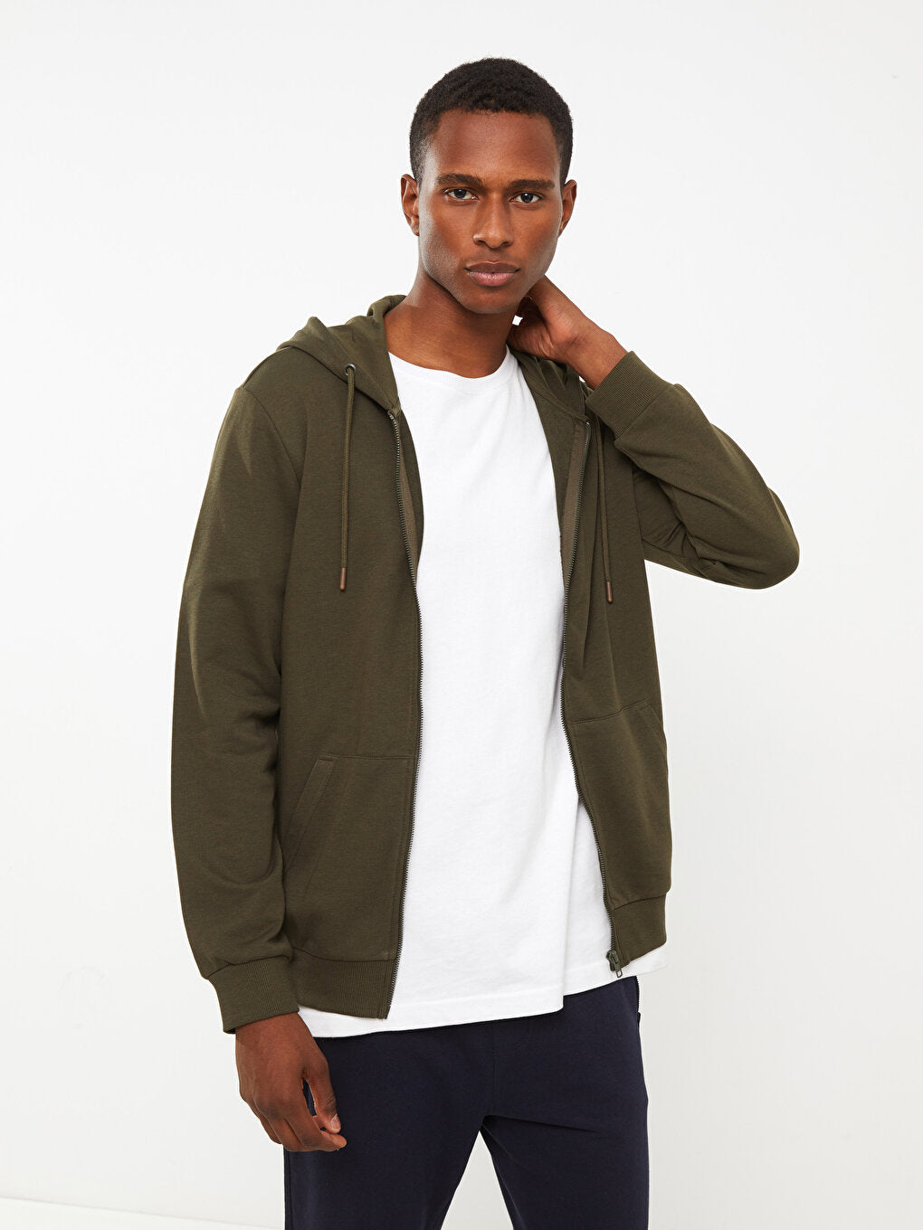 Standard Fit Hooded Men's Sports Cardigan