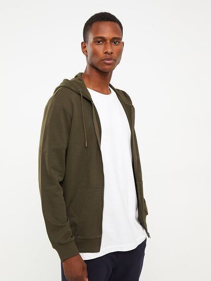 Standard Fit Hooded Men's Sports Cardigan