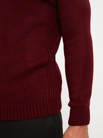 Crew Neck Long Sleeve Men's Knitwear Sweater