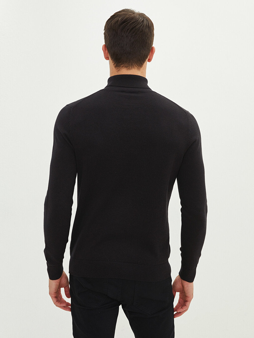 Turtleneck Long Sleeve Men's Knitwear Sweater