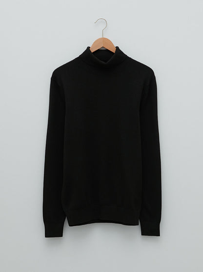 Turtleneck Long Sleeve Men's Knitwear Sweater