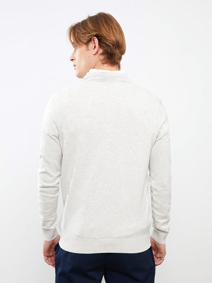 Crew Neck Long Sleeve Men's Knitwear Sweater