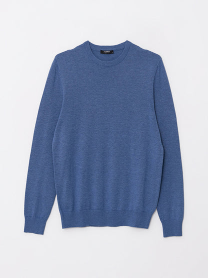 Crew Neck Long Sleeve Men's Knitwear Sweater