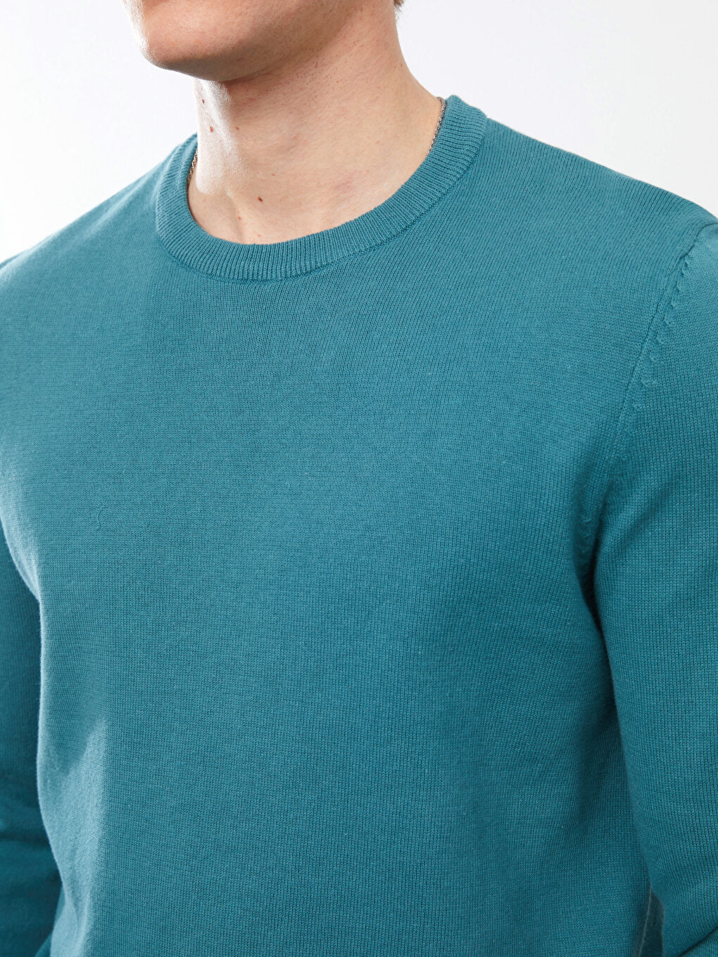 Crew Neck Long Sleeve Men's Knitwear Sweater