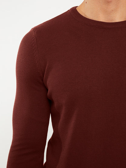 Crew Neck Long Sleeve Men's Knitwear Sweater