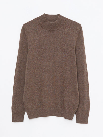 Turtleneck Long Sleeve Men's Knitwear Sweater