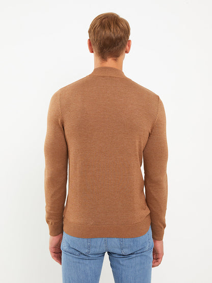 Turtleneck Long Sleeve Men's Knitwear Sweater