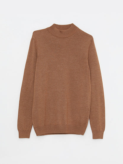 Turtleneck Long Sleeve Men's Knitwear Sweater