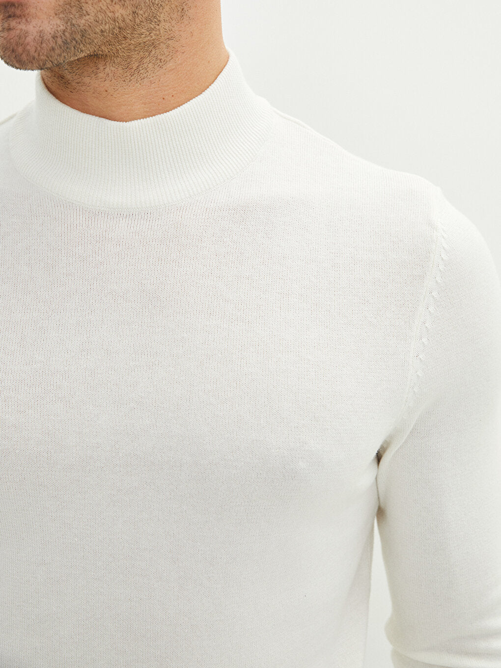 Turtleneck Long Sleeve Men's Knitwear Sweater