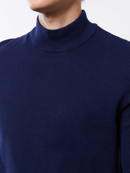 Turtleneck Long Sleeve Men's Knitwear Sweater