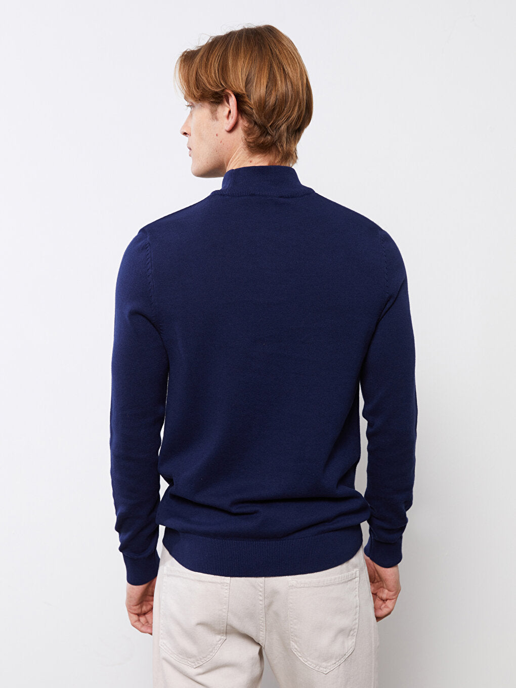 Turtleneck Long Sleeve Men's Knitwear Sweater