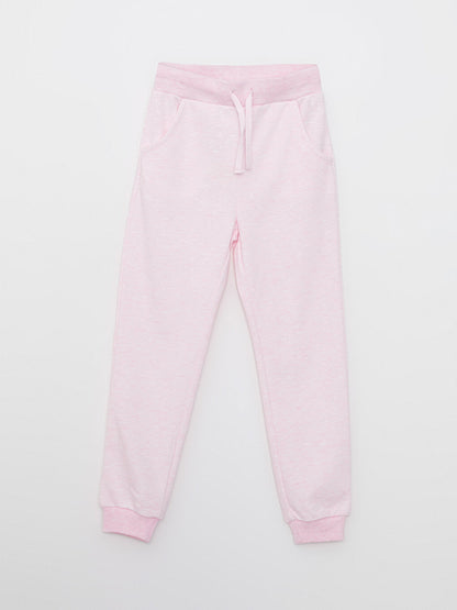 Basic Girl's Jogger Sweatpants with Elastic Waist