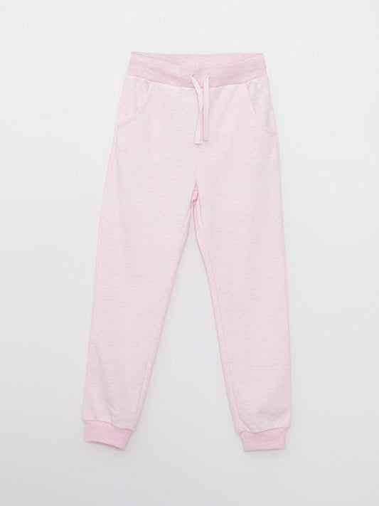 Basic Girl's Jogger Sweatpants with Elastic Waist