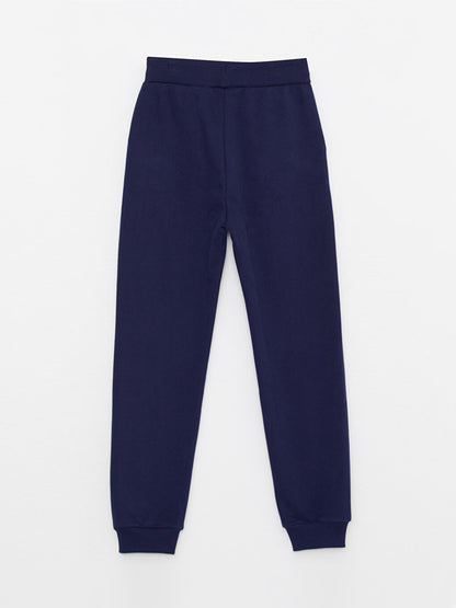 Basic Girl's Jogger Sweatpants with Elastic Waist