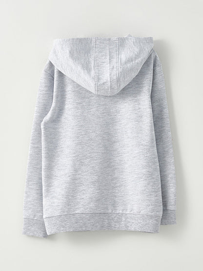 Hooded Basic Long Sleeve Boy's Sweatshirt