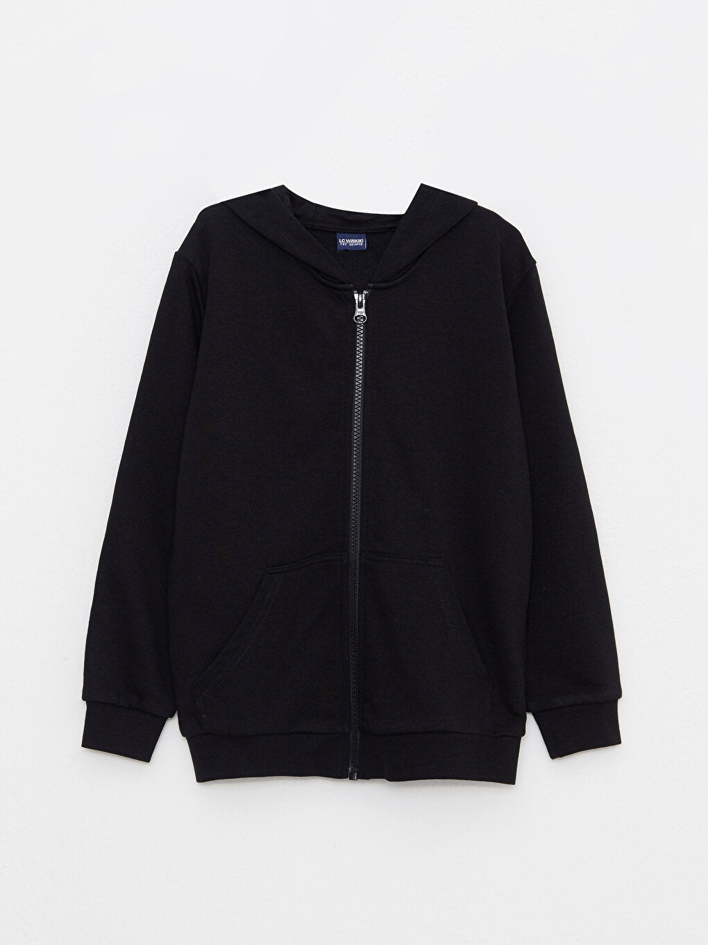 Hooded Basic Long Sleeve Boy's Zipper Sweatshirt