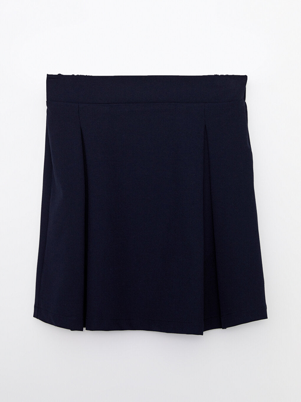 Basic Gabardine Girl's Skirt with Elastic Waist