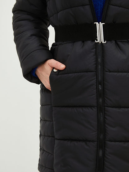 Women's Hooded Plain Puffer Coat