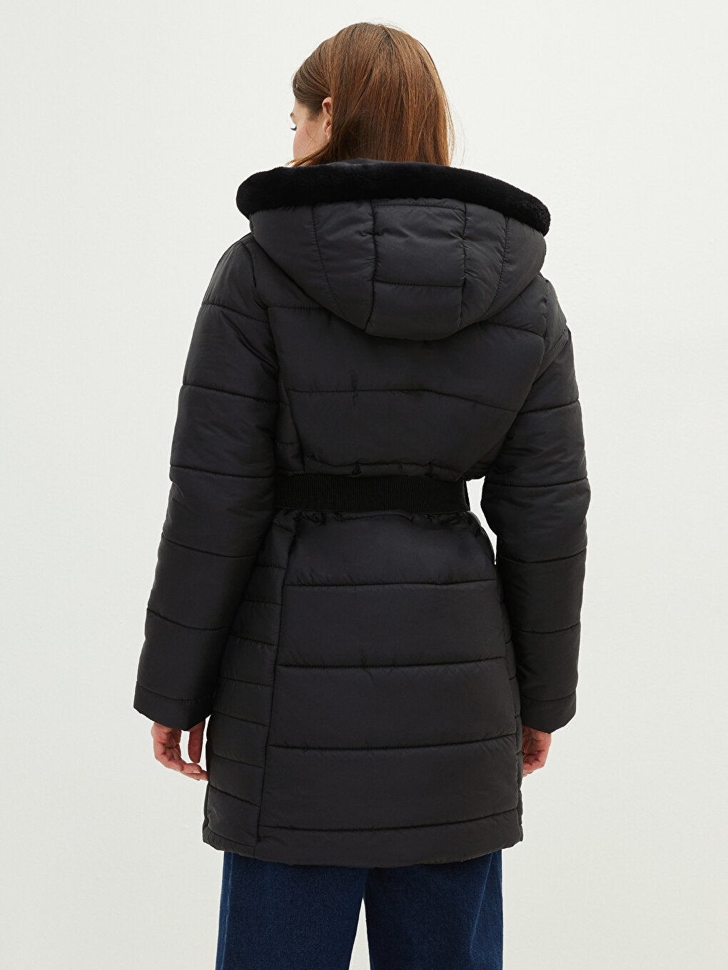 Women's Hooded Plain Puffer Coat