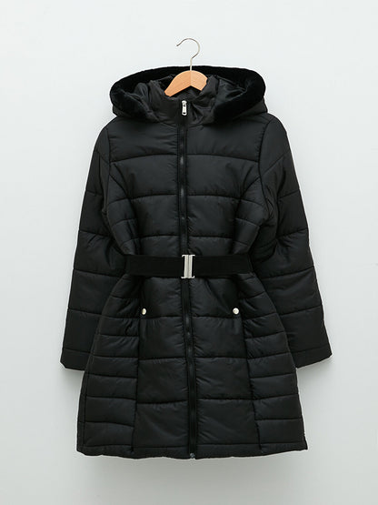 Women's Hooded Plain Puffer Coat