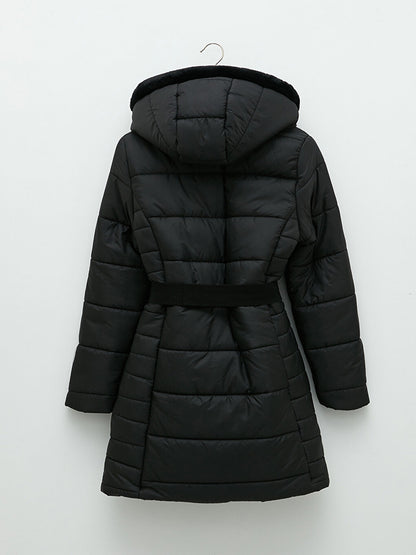 Women's Hooded Plain Puffer Coat