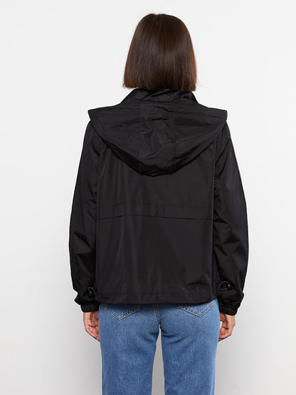 Women's Hooded Plain Raincoat