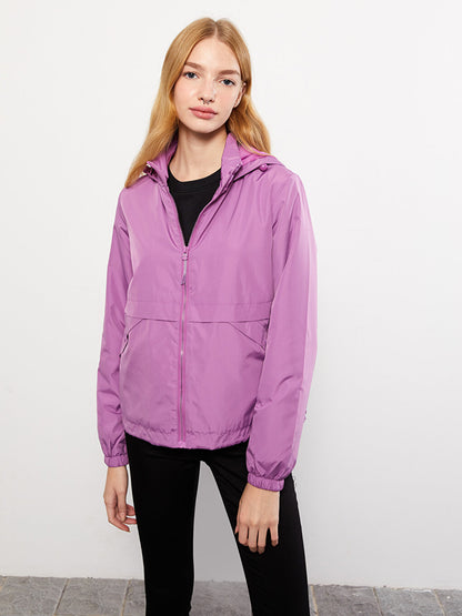 Women's Hooded Plain Raincoat