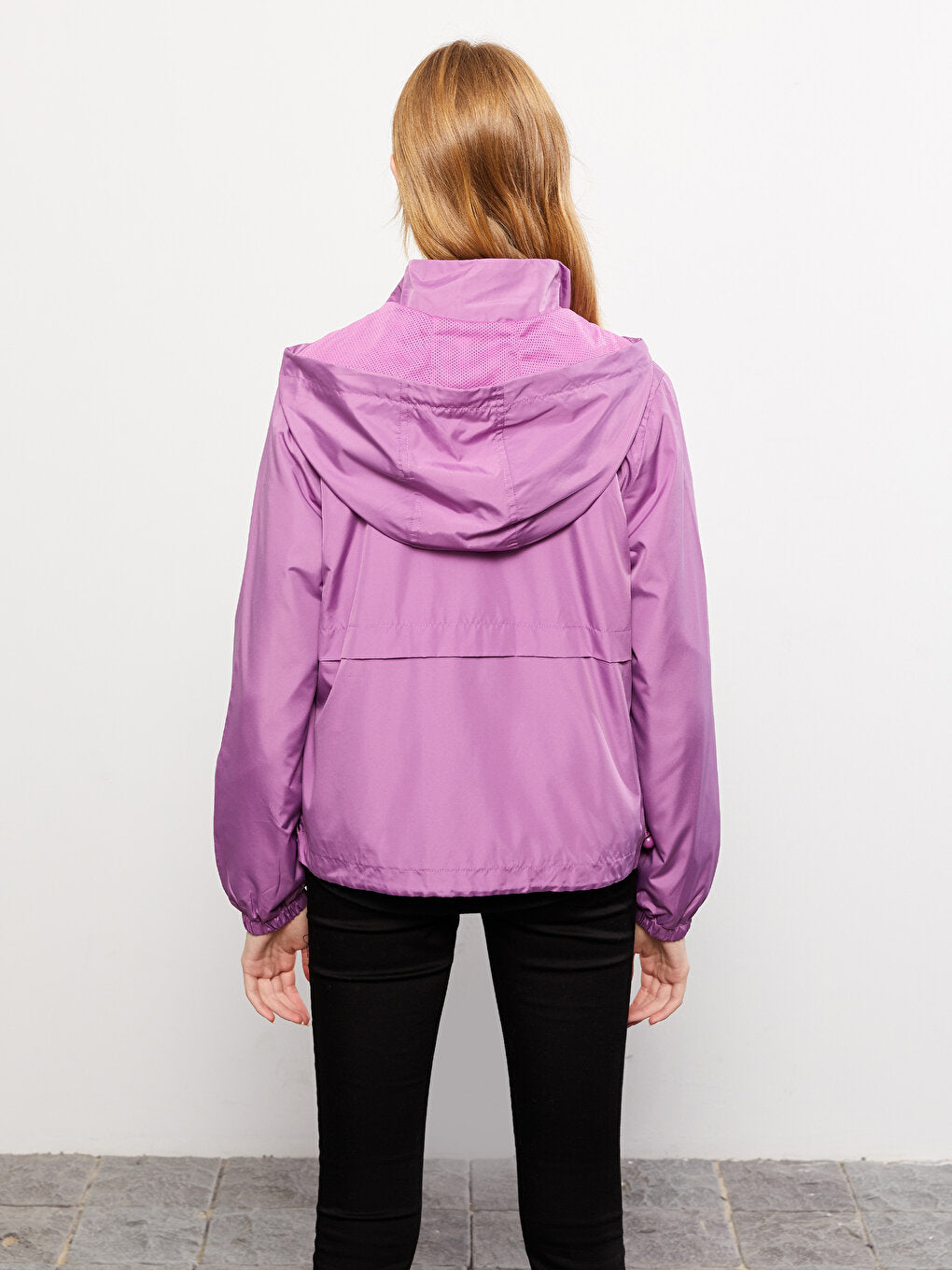 Women's Hooded Plain Raincoat