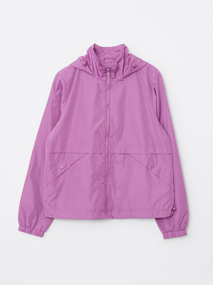 Women's Hooded Plain Raincoat