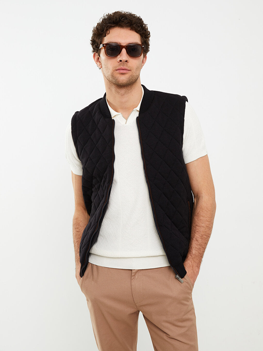 Standard Mold College Collar Thick Men's Vest