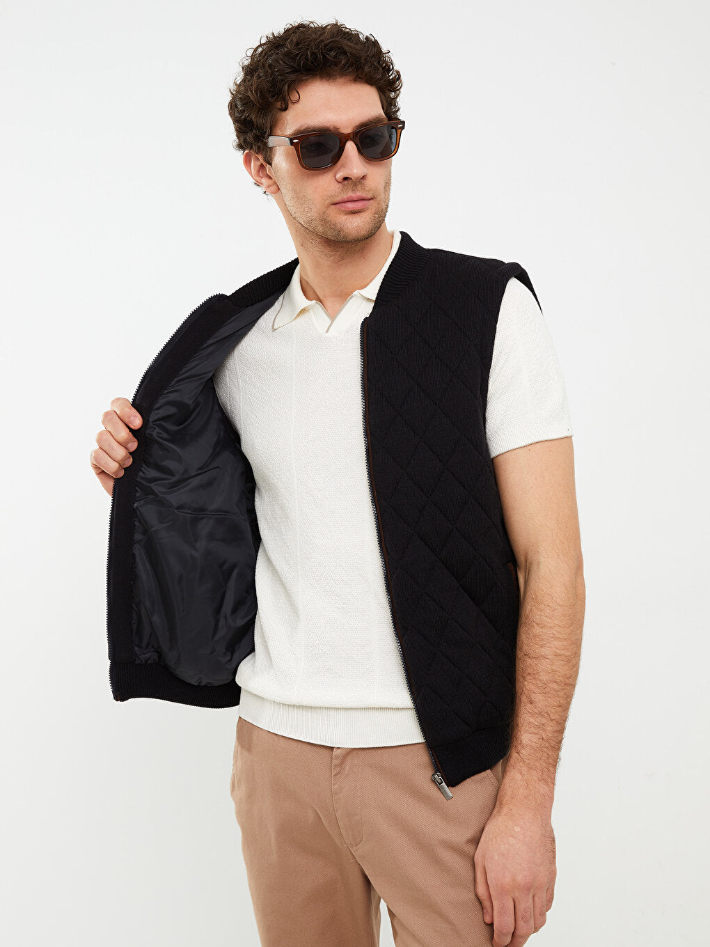 Standard Mold College Collar Thick Men's Vest