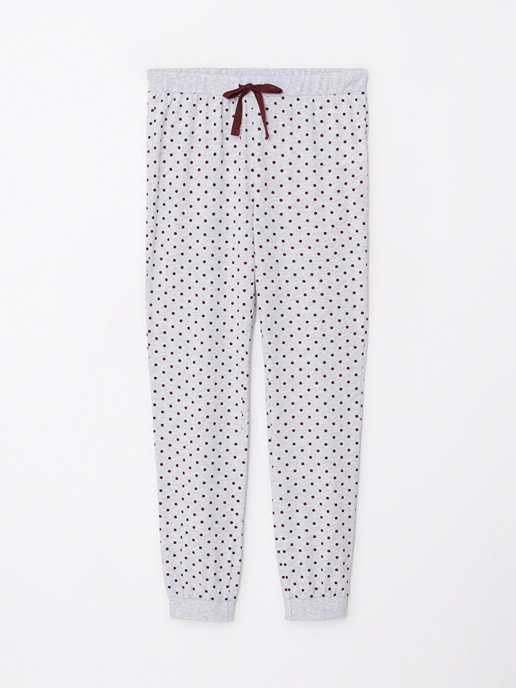 Polka Dot Women's Jogger Pajama Bottom with Elastic Waist