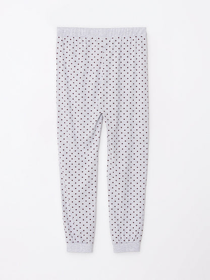 Polka Dot Women's Jogger Pajama Bottom with Elastic Waist