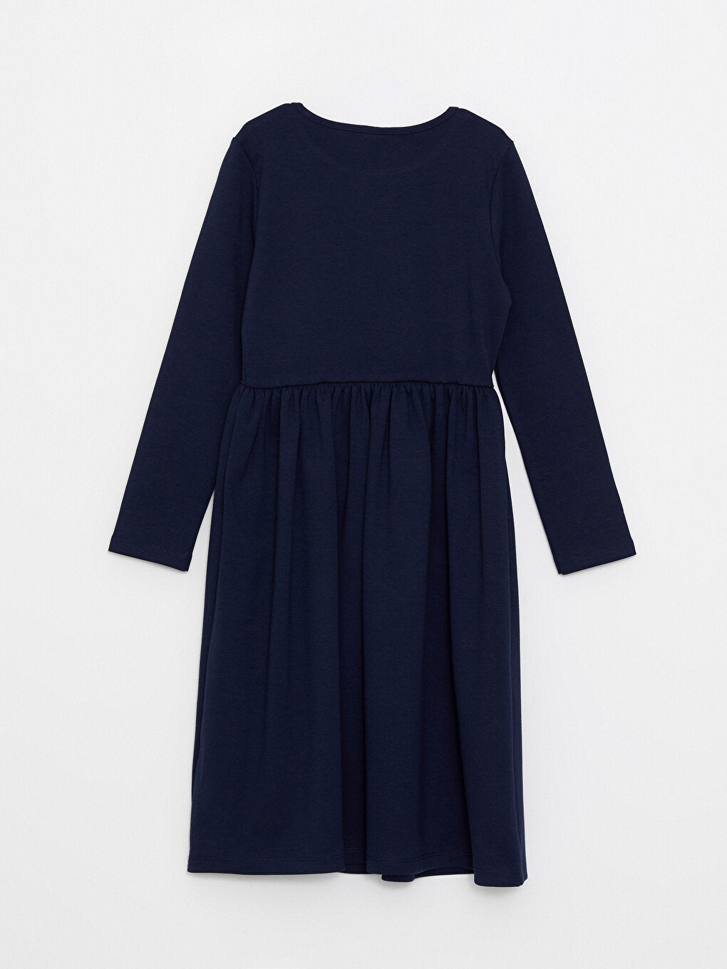 Crew Neck Basic Long Sleeve Dress