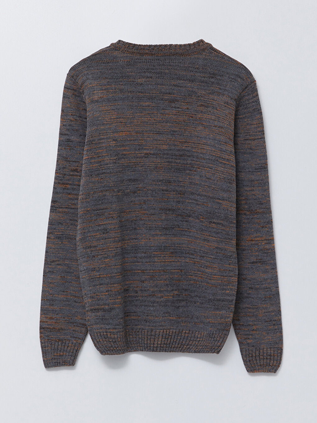 Crew Neck Long Sleeve Patterned Men's Knitwear Sweater