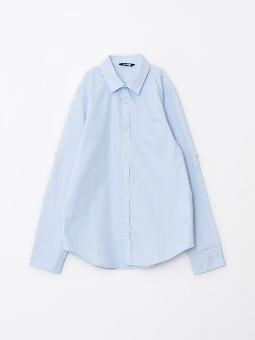 Basic Long Sleeve Poplin Boy's Shirt