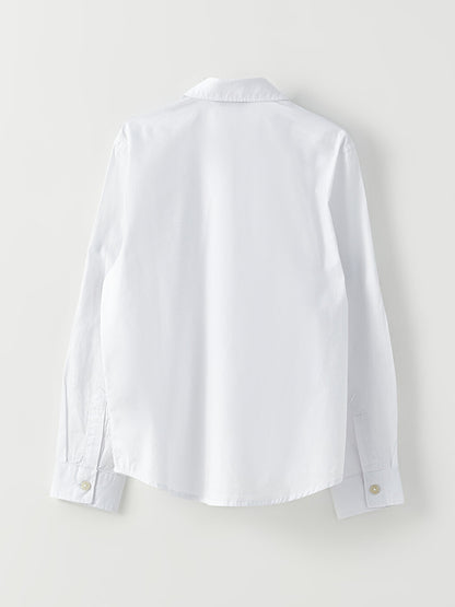 Basic Long Sleeve Poplin Boy's Shirt