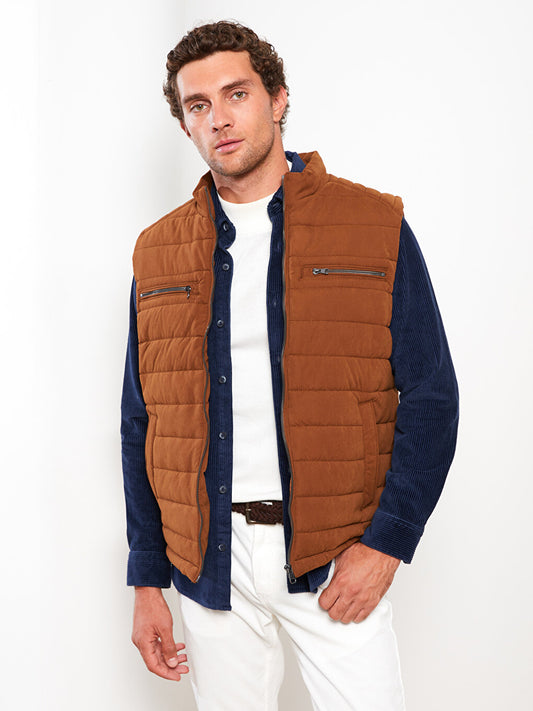 Standard Mold Stand Collar Men's Vest