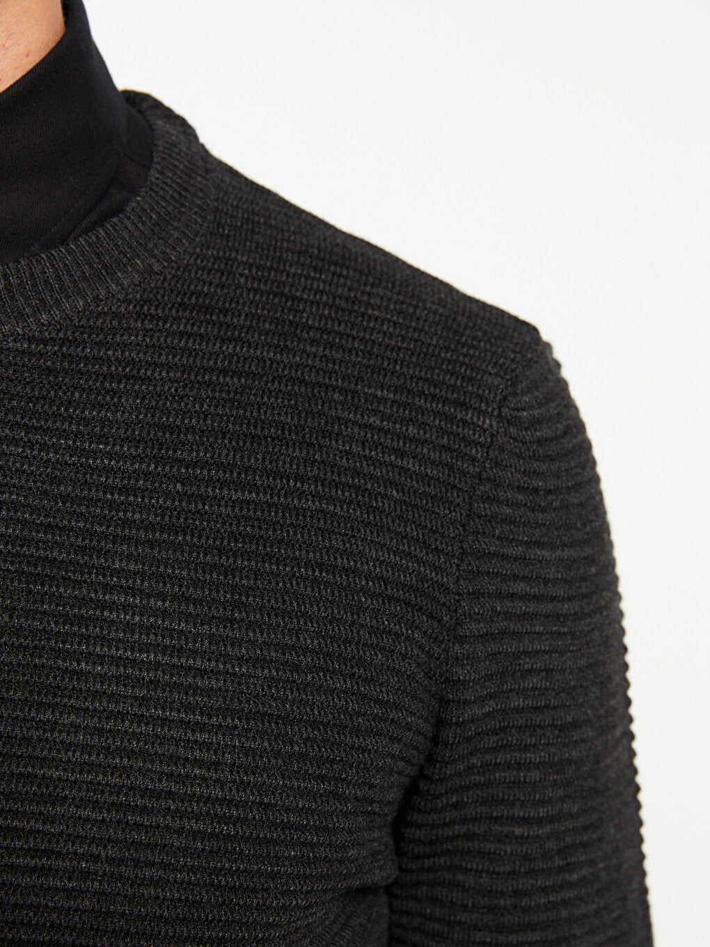 Crew Neck Long Sleeve Men's Knitwear Sweater