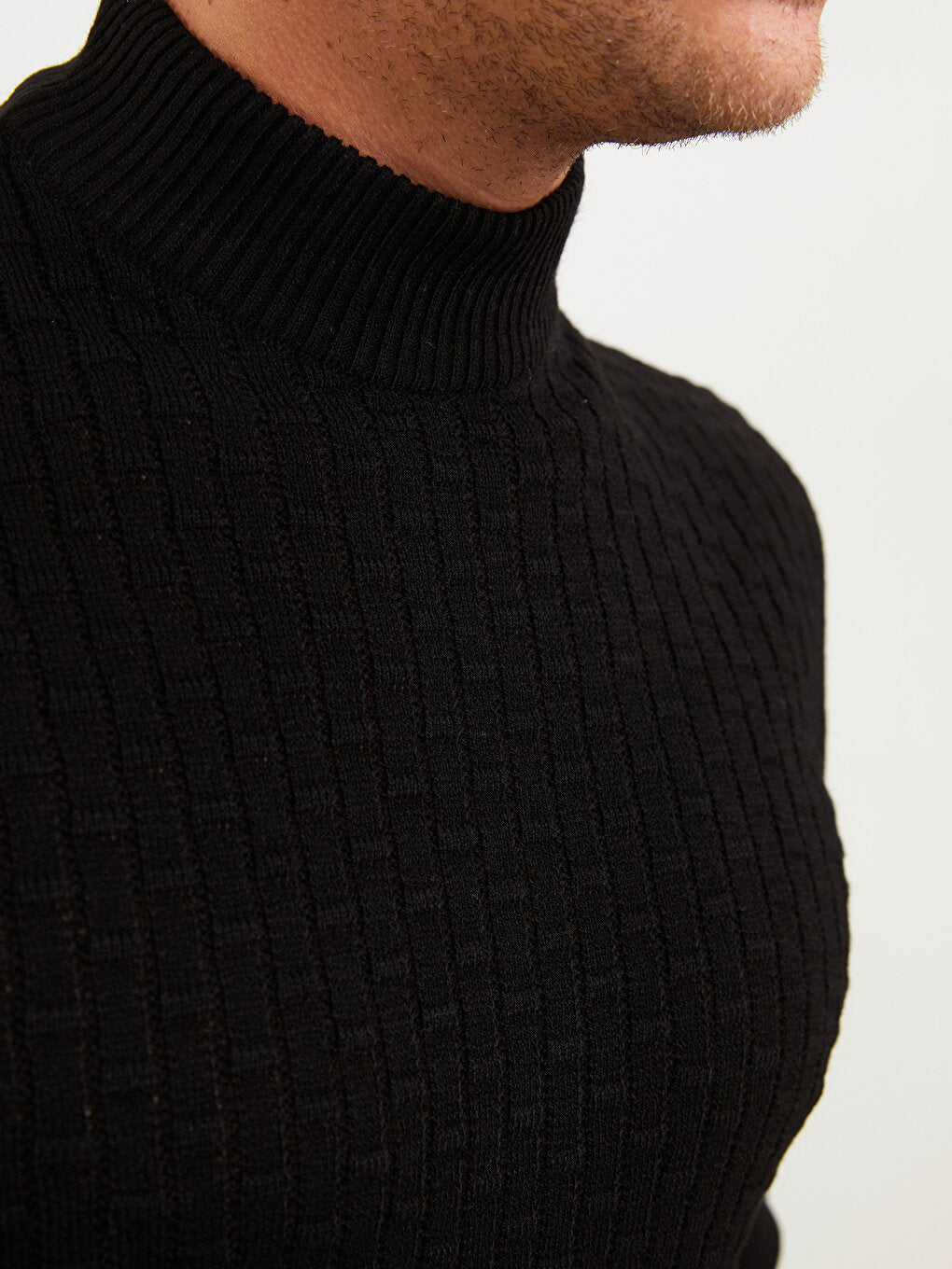 Half Turtleneck Long Sleeve Men's Knitwear Sweater