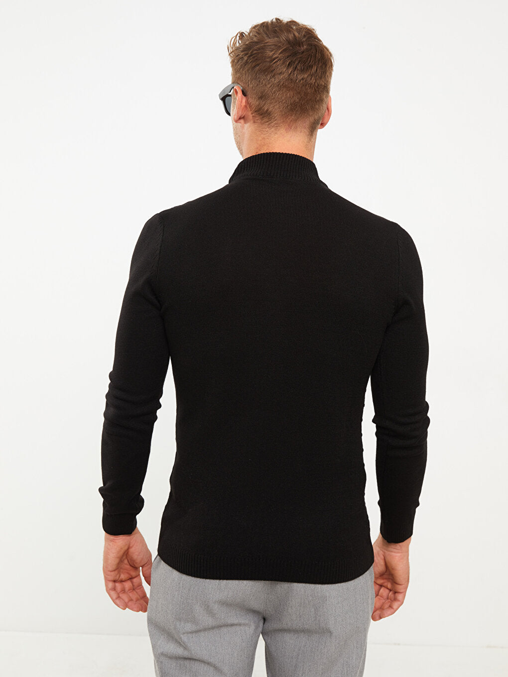 Half Turtleneck Long Sleeve Men's Knitwear Sweater